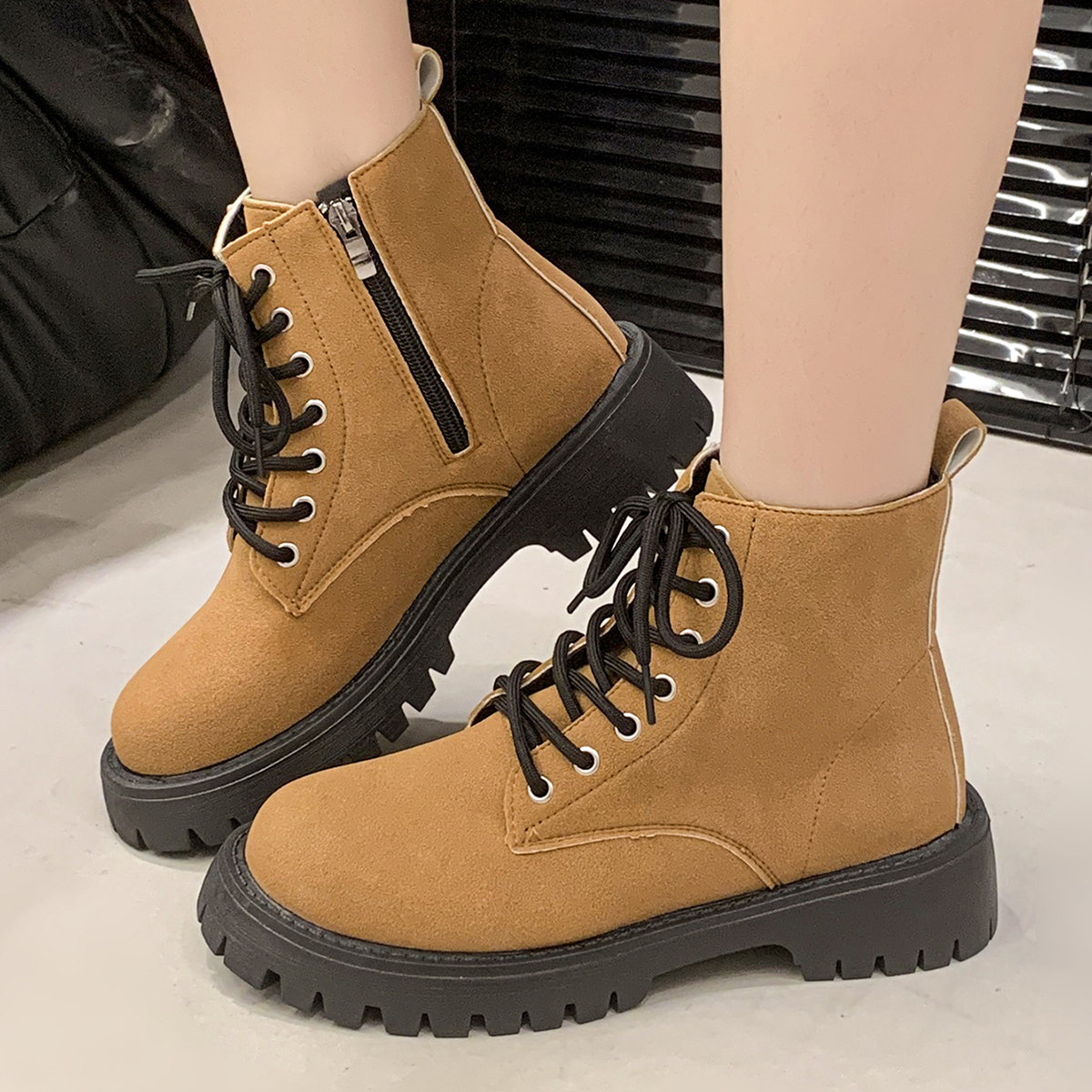 Lace-Up Combat Boots, picture 3 of 3