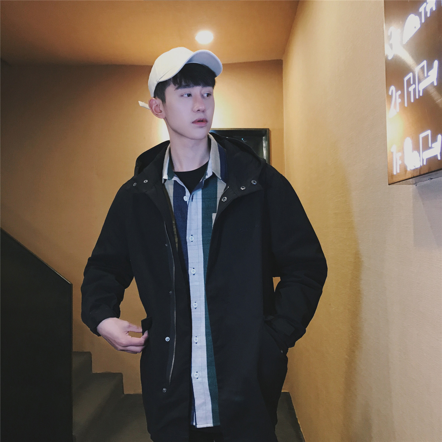 Trendy Brand Mid-length Coat Loose Large Size Casual Top