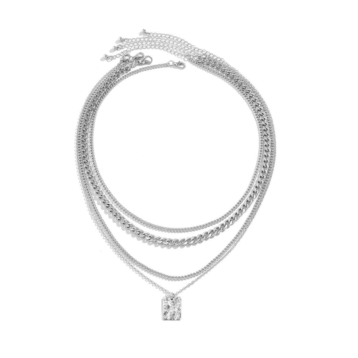 Men's Fashion Casual Cool Square Pendant Necklace