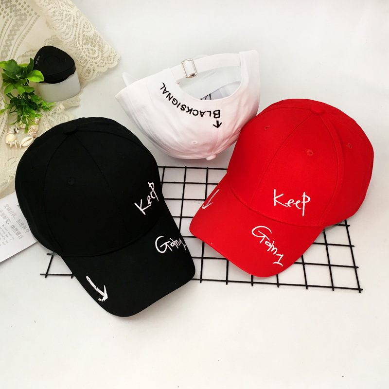 Letter Embroidered Duck Tongue Hat