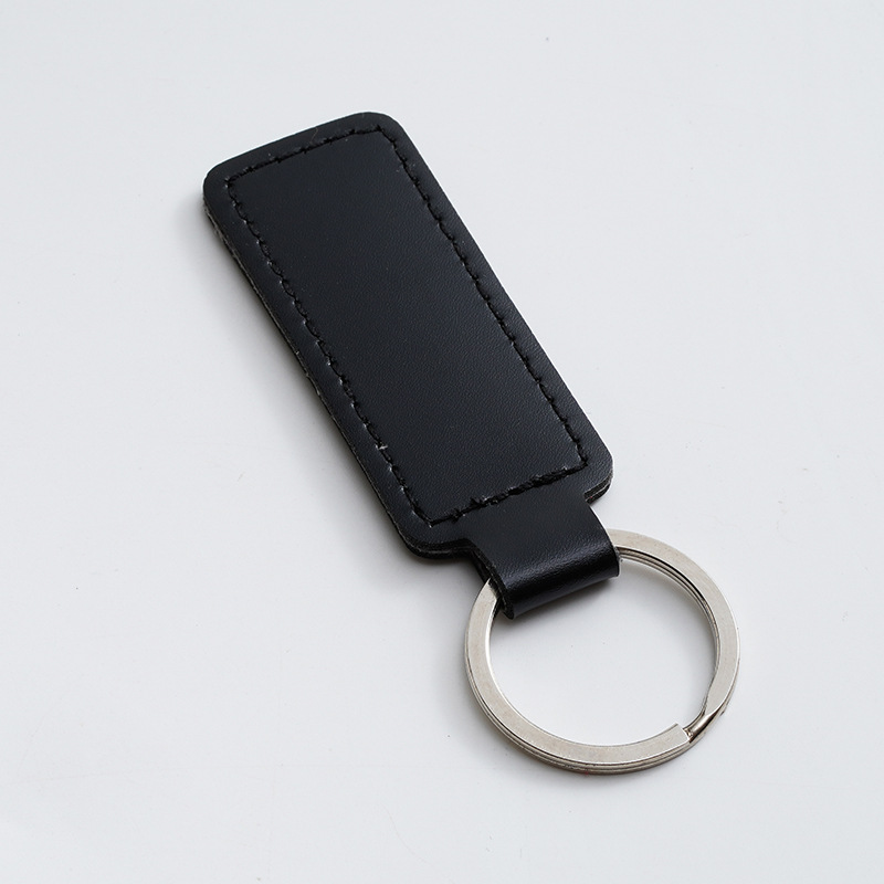 Title 7, Creative PU Leather Keychain Simple DIY Key Ring