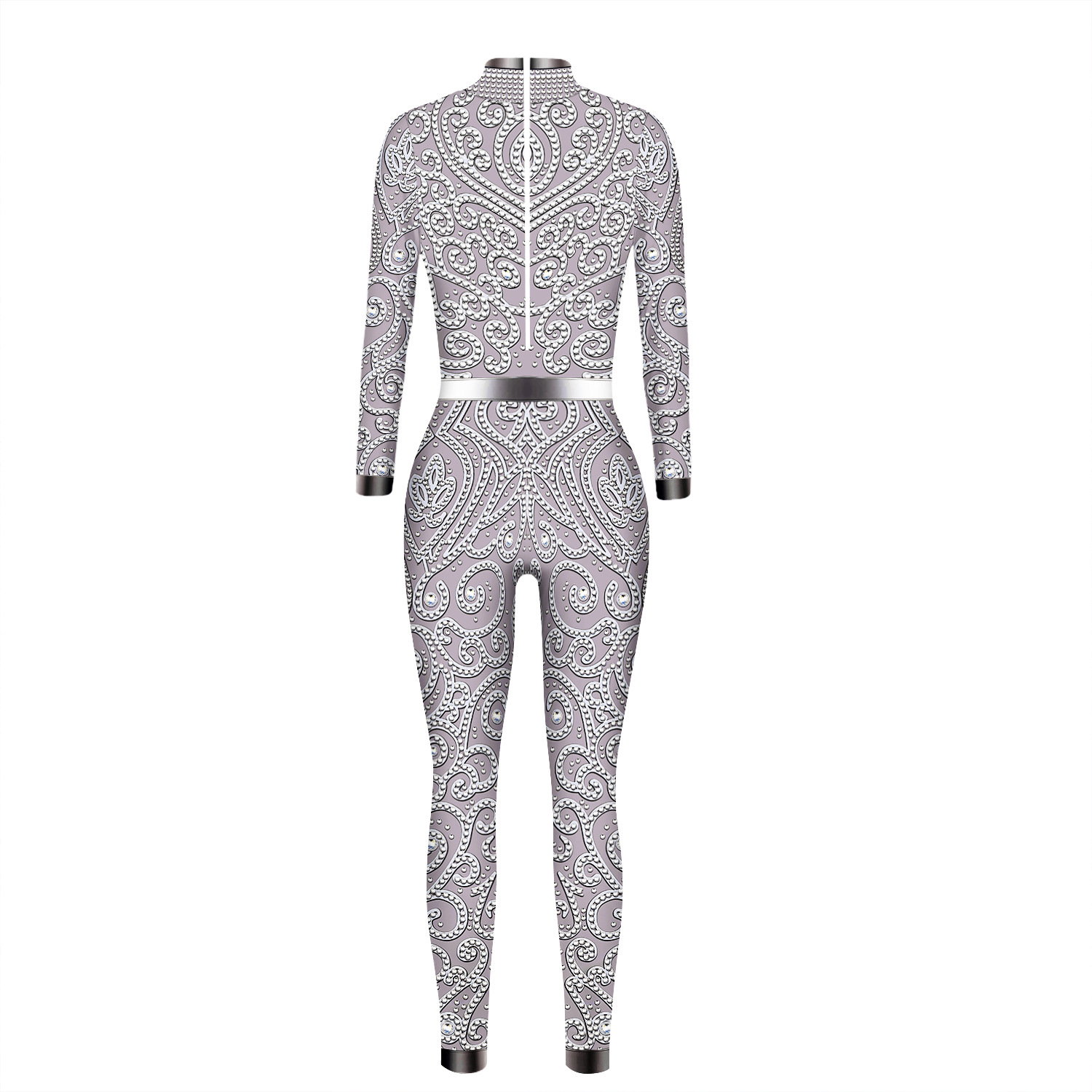 Halloween 3D Skeleton Digital Women's Digital Print Jumpsuit - Image 3