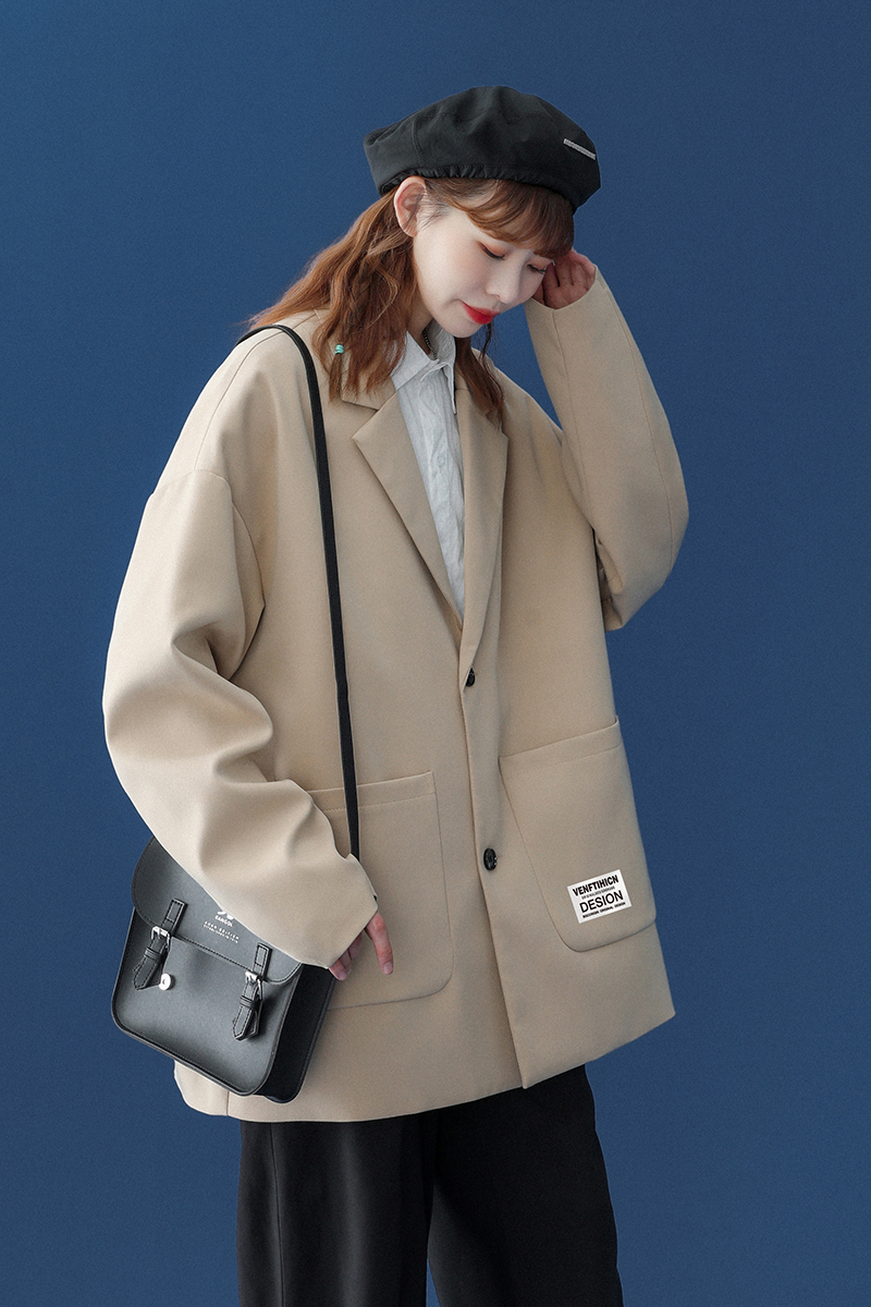 Women's Suit Jacket Spring And Autumn Design Sense Niche Chic Salt-based Tooling