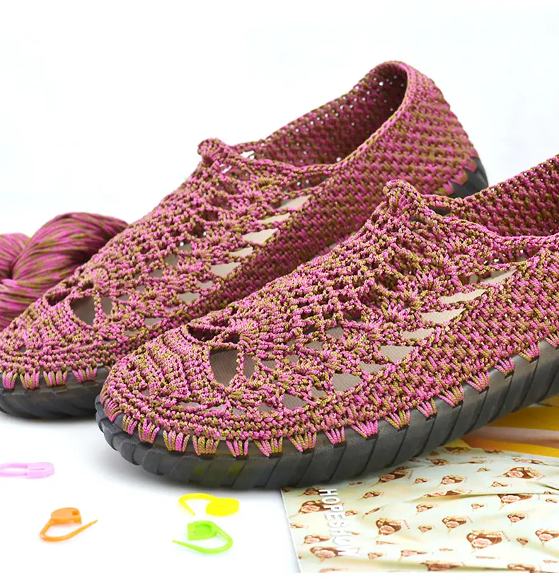 Hollow Thread Cow Tendon Bottom Crystal Hand Woven Material Bag