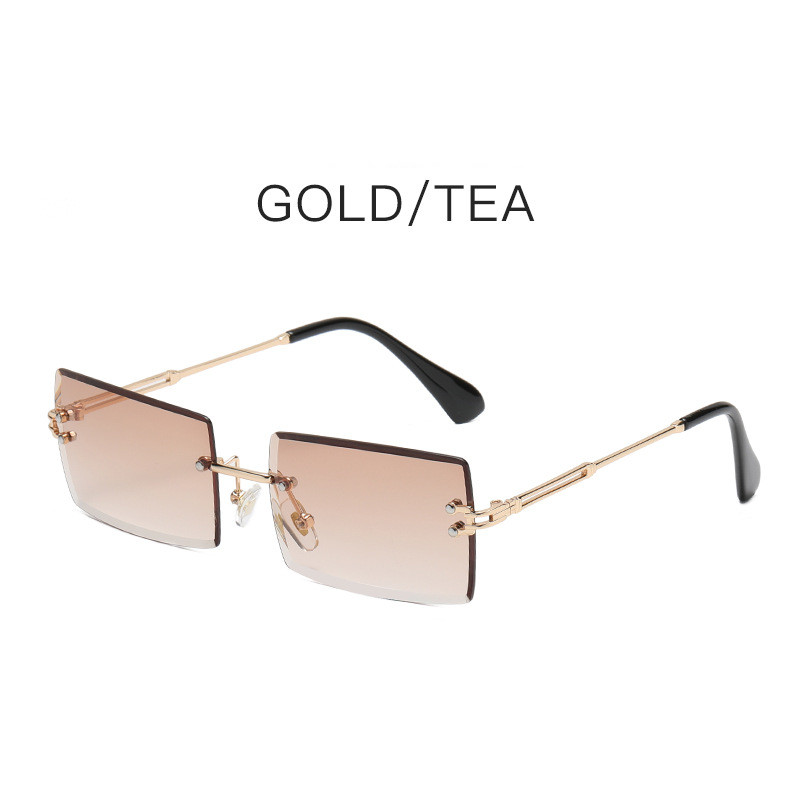 Title 7, Fashion Frameless Trimmed Square Gradient Sungl...