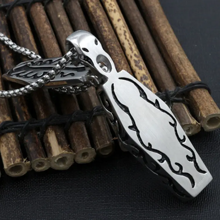 Openable Titanium Steel Official Fortune Skull Pendant