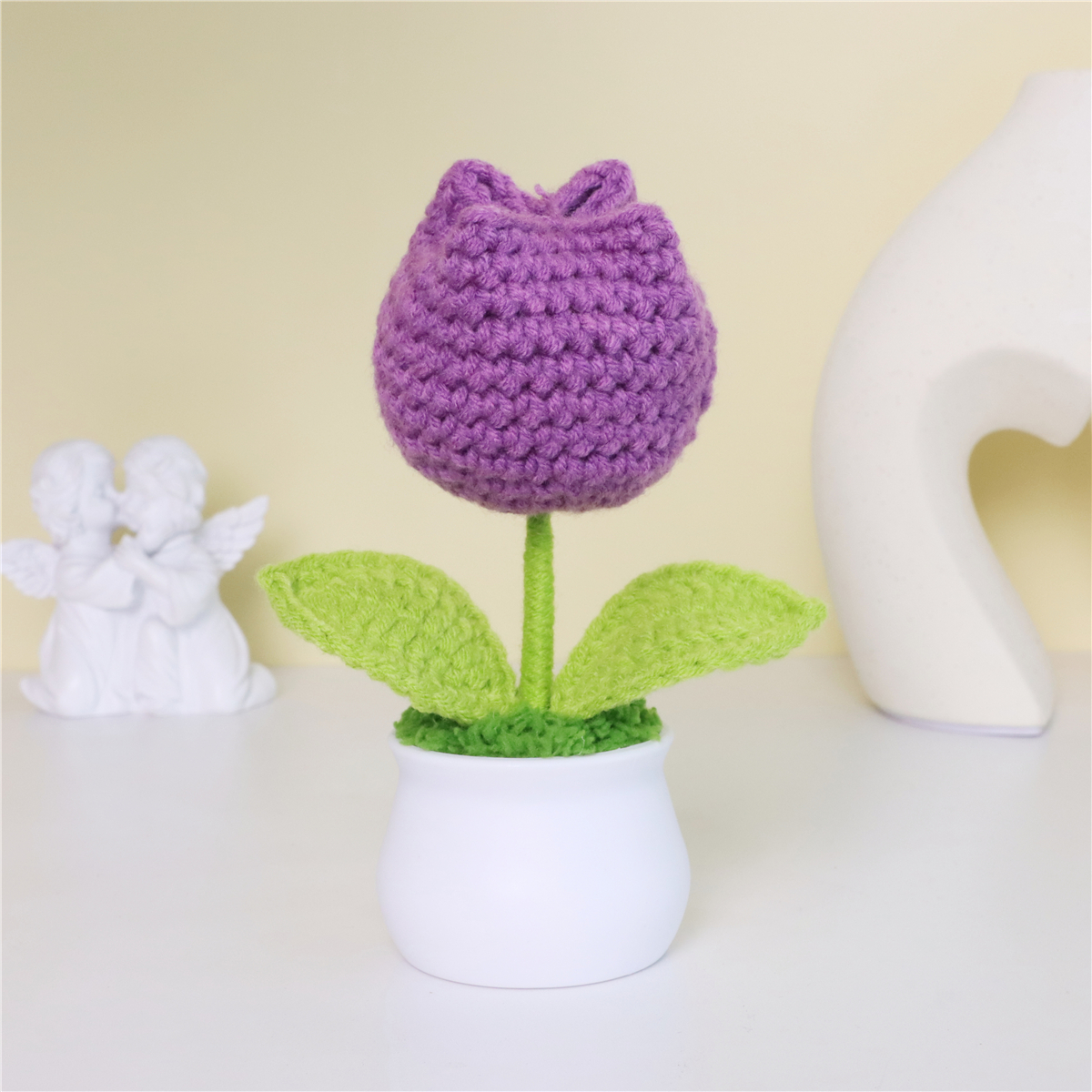 Crochet Tulip Potted Ornament, picture 5 of 5