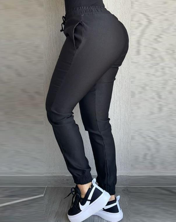 Title 3, Chezhe Dames Casual Broek Effen Kleur Slim Fit ...