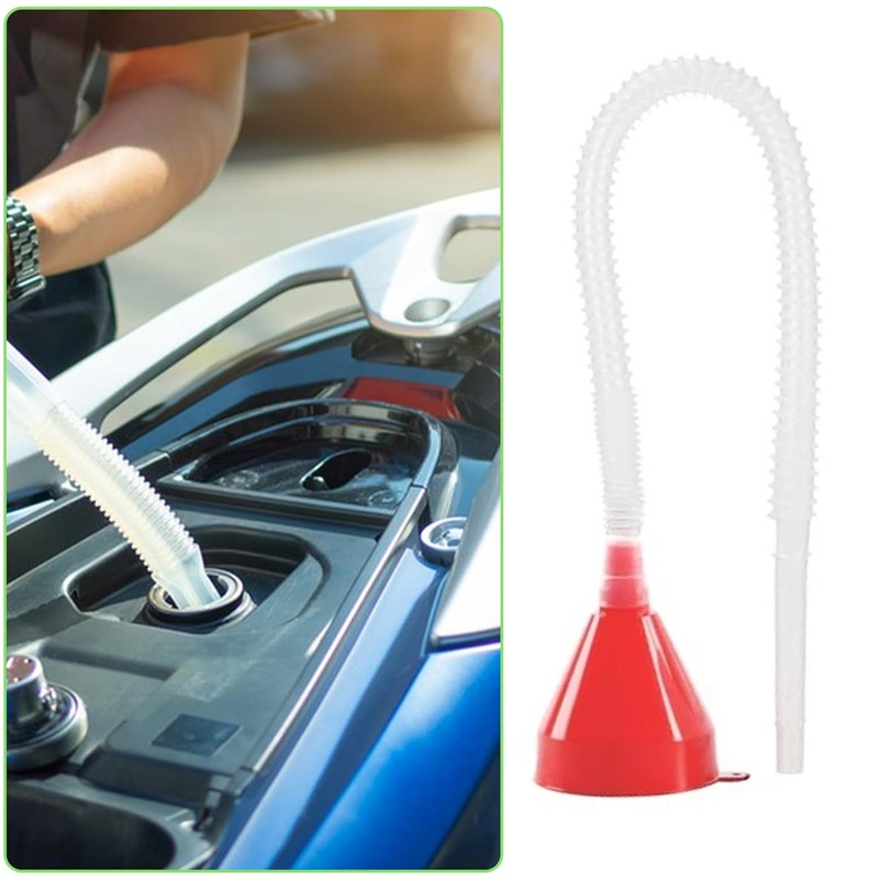 10 Pcs Fuel Funnels Set Plastic Neck Oil With Detachable Spout&Filter — image 3