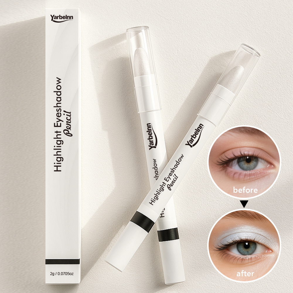 Shimmer Brightening Eye Highlighter Stick, Long Lasting Glitter Eyelid Lying Silkworm Makeup Pen, 2g
