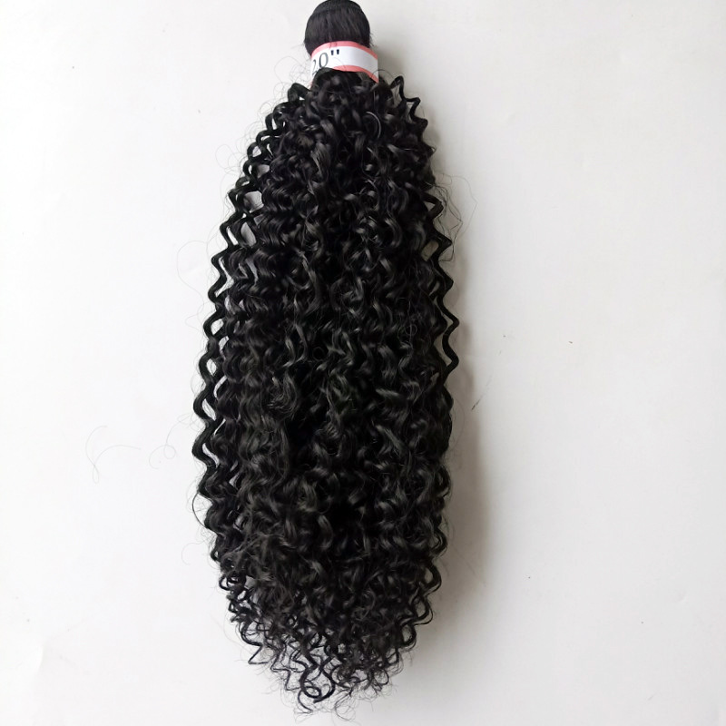 Wig Chemical Fiber Curtain Ditty Human Hair Set Curly Small Roll 20Inch - Shop at LoveMi
