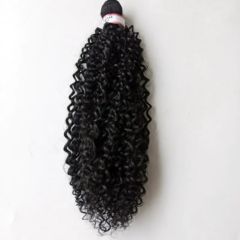 Wig Chemical Fiber Curtain Ditty Human Hair Set - Curly Small Roll 20Inch