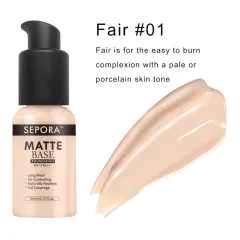 Isolate Waterproof Natural Concealer Base Makeup Matte Liquid Foundation Oil Control Foundation Cream - Natural Colour - View 1