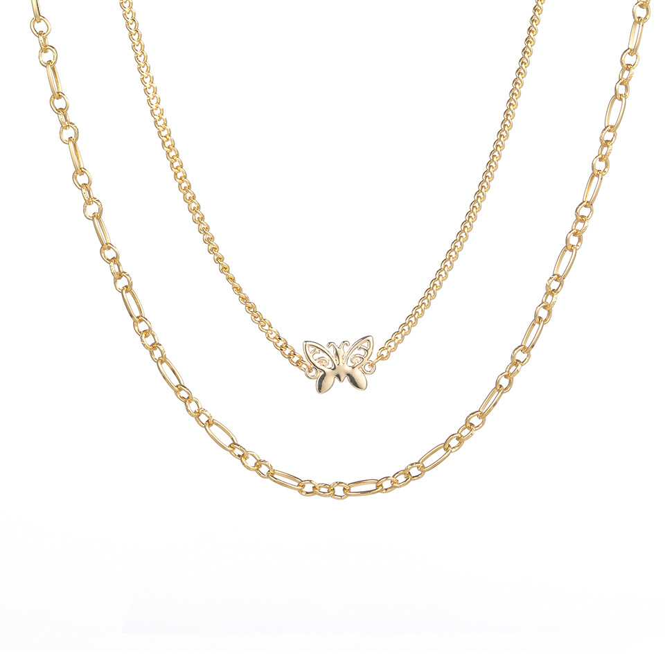 Alloy Round Bead Clavicle Chain Long Pendant