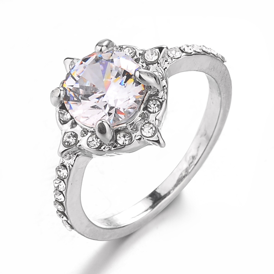 Wish Amazon Ebay AliExpress Diamond Crystal Zircon Ring