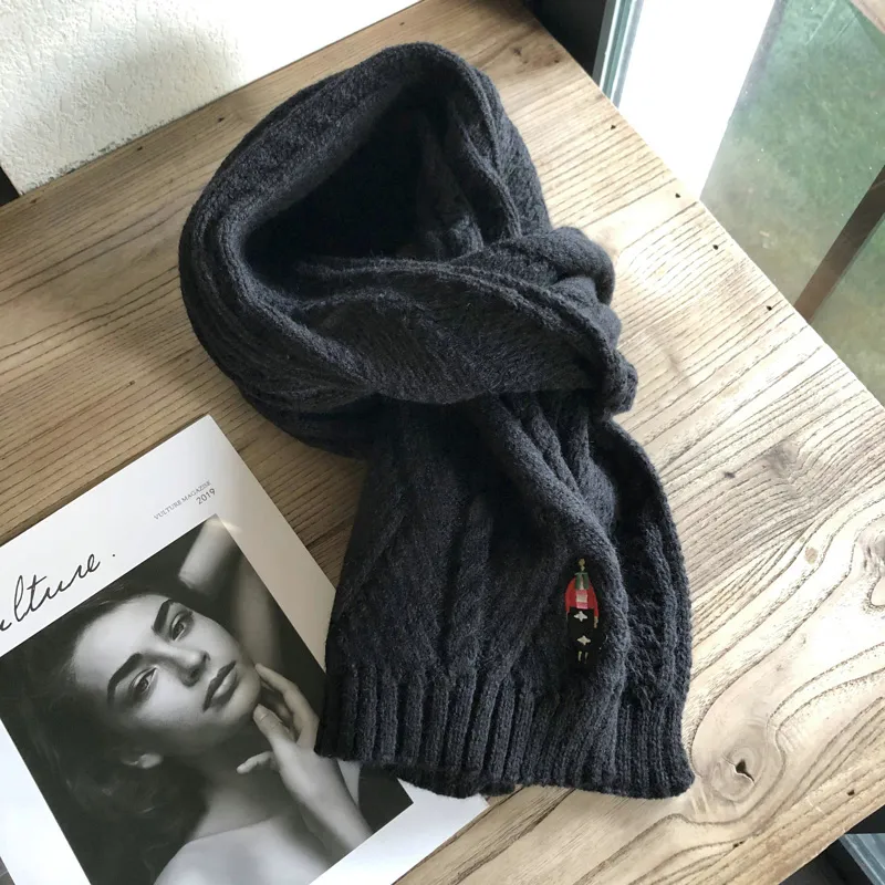 Women's All Match Scarf Decorative Warm Western Style Fashion - 04Black