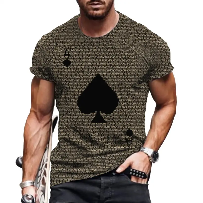 European And American Men's New Printed Round Neck T-shirt