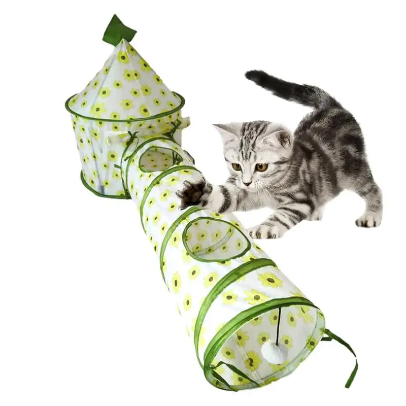 Cat Play Tunnel Folding Interactive Bunny Tent