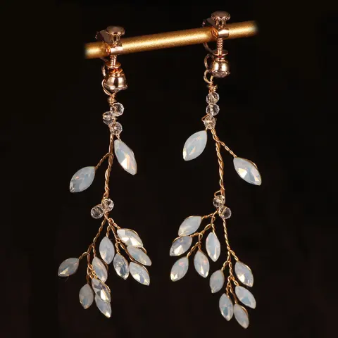 Temperament Commuter Korean Style Crystal Tassel Earrings