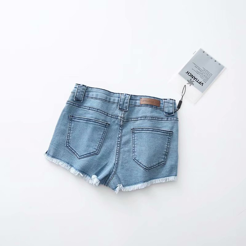 High Waist Stretch Fit Front Zip Denim Shorts Blue - Shop at LoveMi
