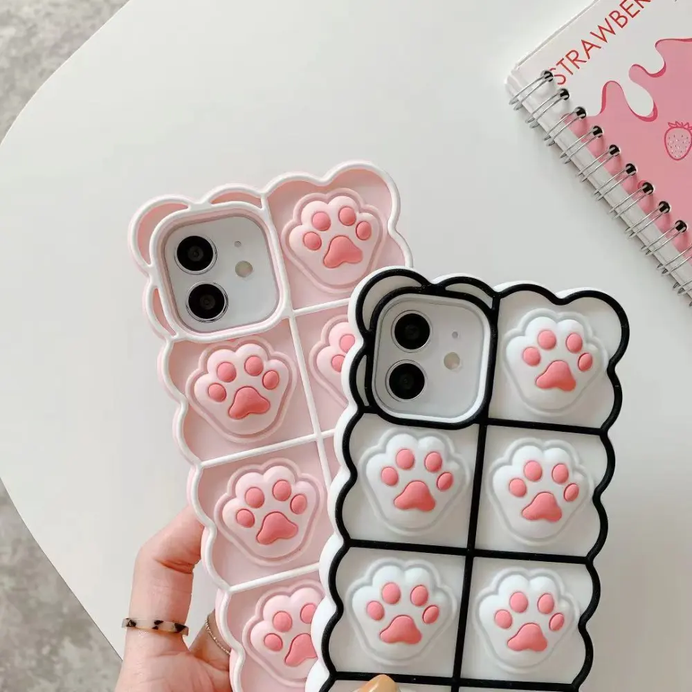 Compatible with Apple , Decompression Artifact Cat Paw Bear Pinch 11 Silicone Sleeve