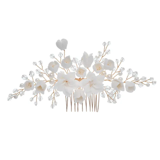 Bridal Hair Accessories Headdress Insert Ceramic Wedding Dress S8204 - Shop at LoveMi