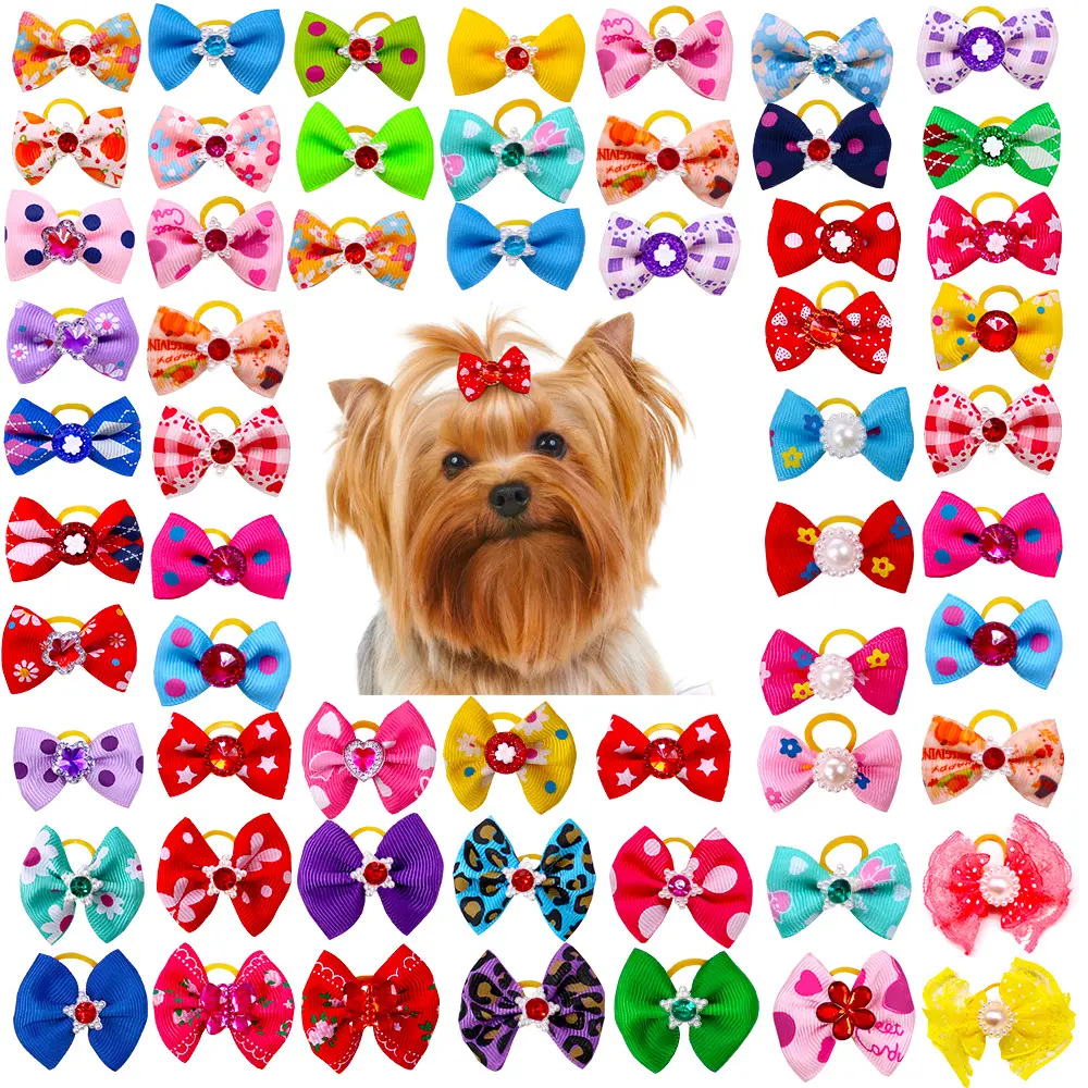 Pet Supplies Bow Rubber Band Scrunchie Head