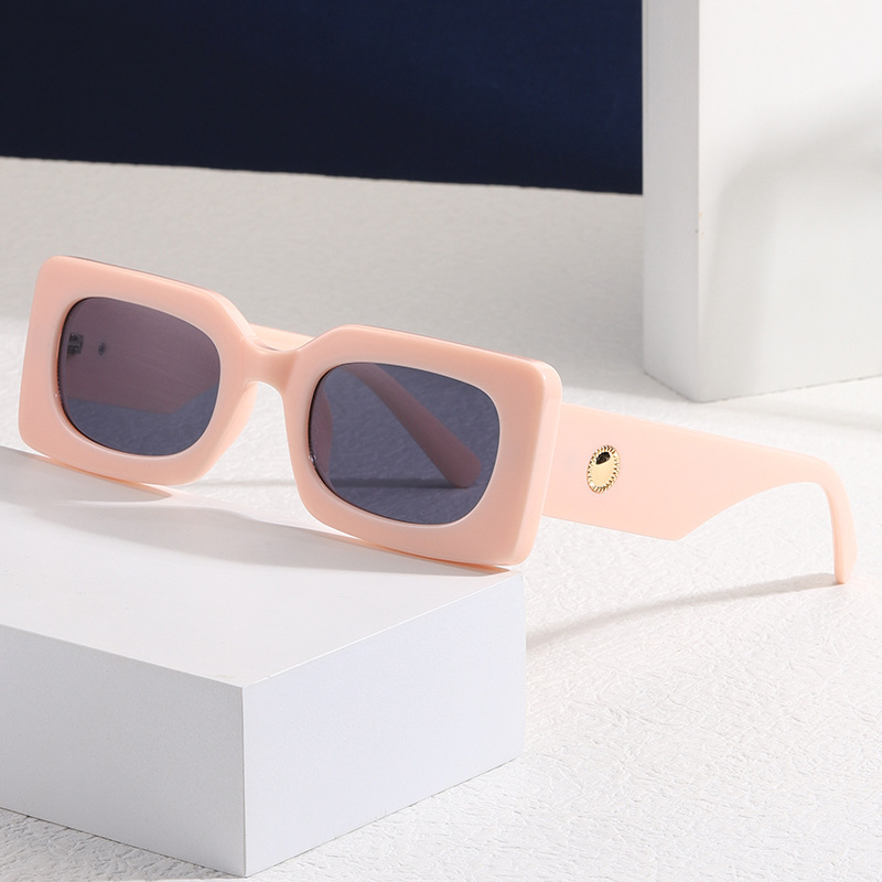 Retro Thick Square Brown Sunglasses