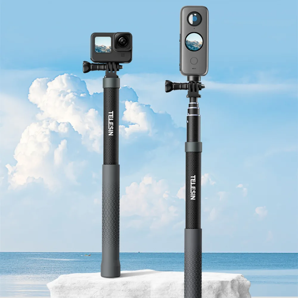 Fit GoPro12 M Carbon Fiber Selfie Stick Insta360 Panoramic