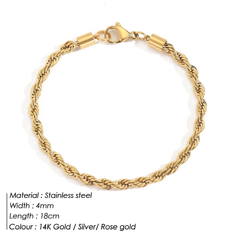 Title 6, European and American Gold-plated Twist Chain B...