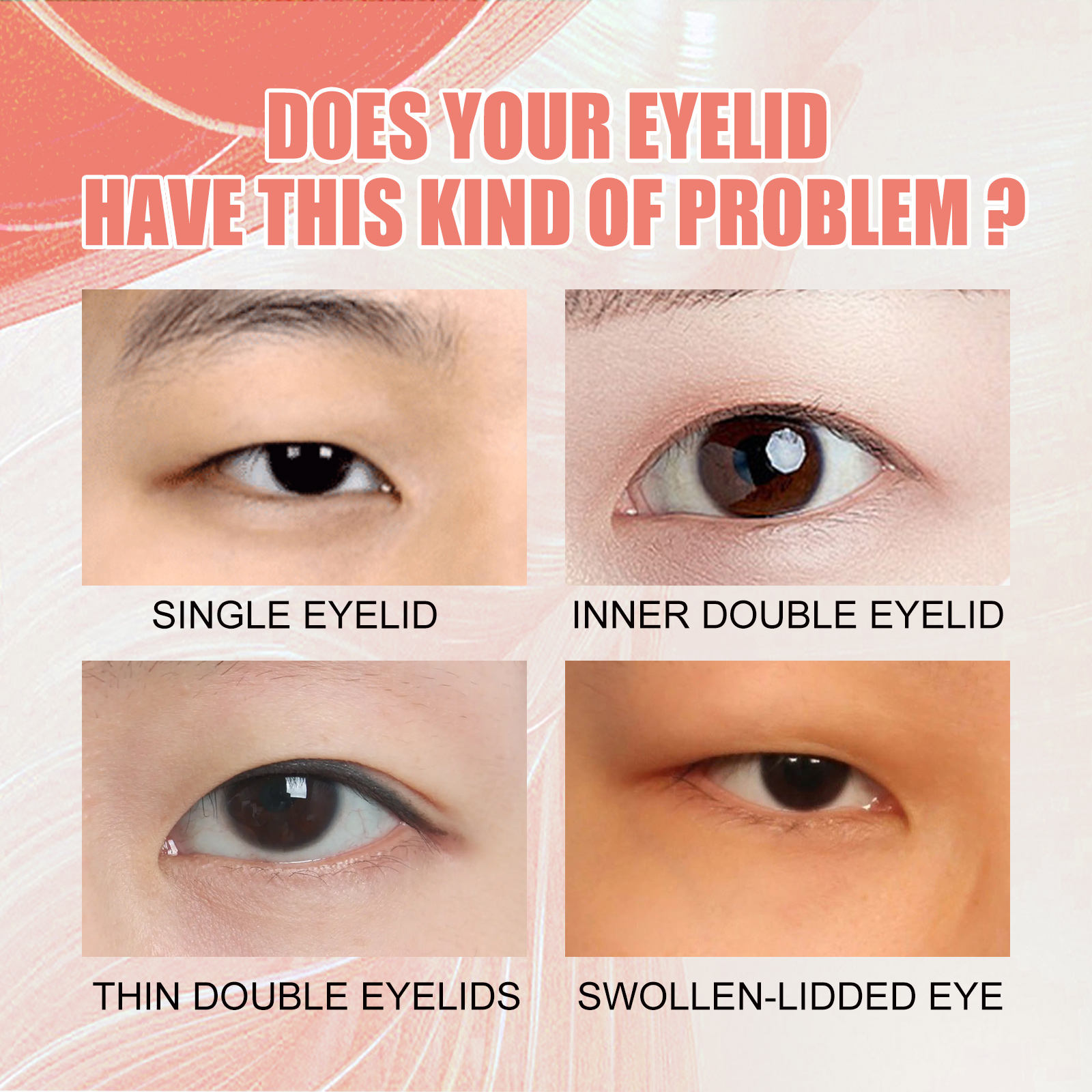 EELHOE Double Eyelid Tape, Natural Traceless Breathable Durable Sweat Proof Waterproof Invisible Double Eyelid Adhesive Eye Adhesive 5