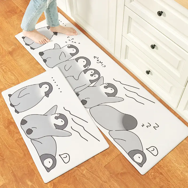 Kitchen Floor Mats Can Be Wiped Non-slip, Disposable Oil-proof, Dirt-resistant Drop-proof Waterproof Mat