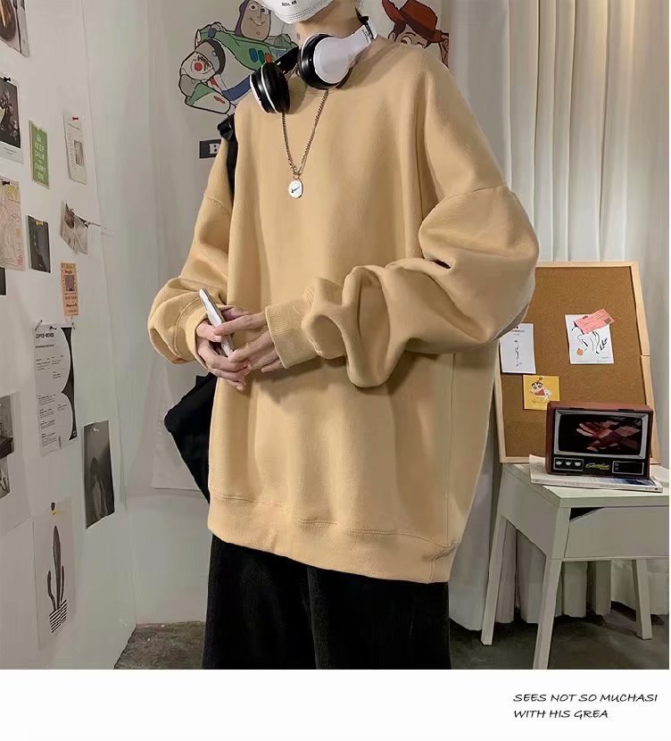 Hong Kong Style Long Sleeved T Shirt Trendy All-match Loose Sweater