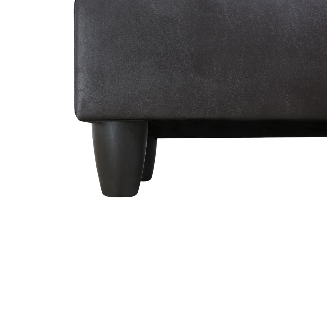 Pickup Only--Dark Blue And Brown Color Lint And PVC 3-Piece Couch Living Room Sofa Set