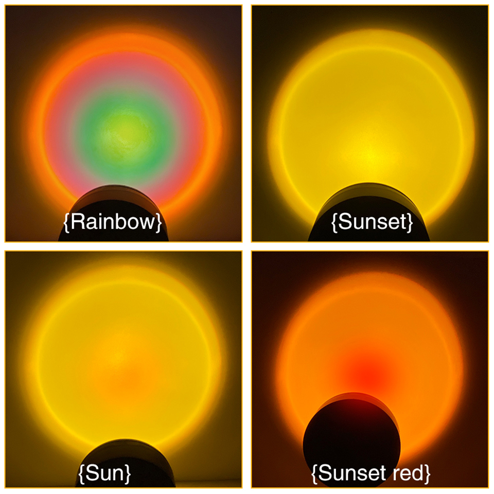Sunset light rainbow projection lamp