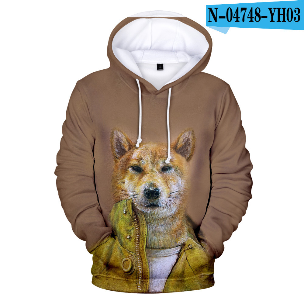 Title 6, Heren Creative Casual Digital Printing Hooded S...