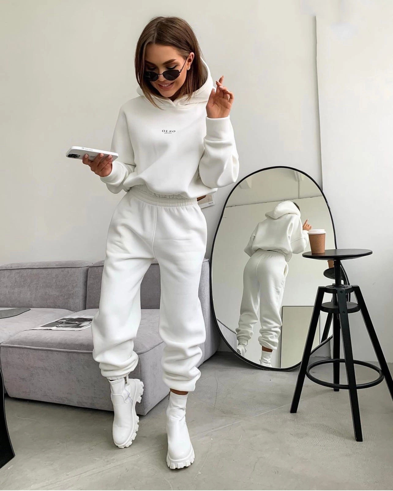 Women's Knitting Fleece Casual Suit