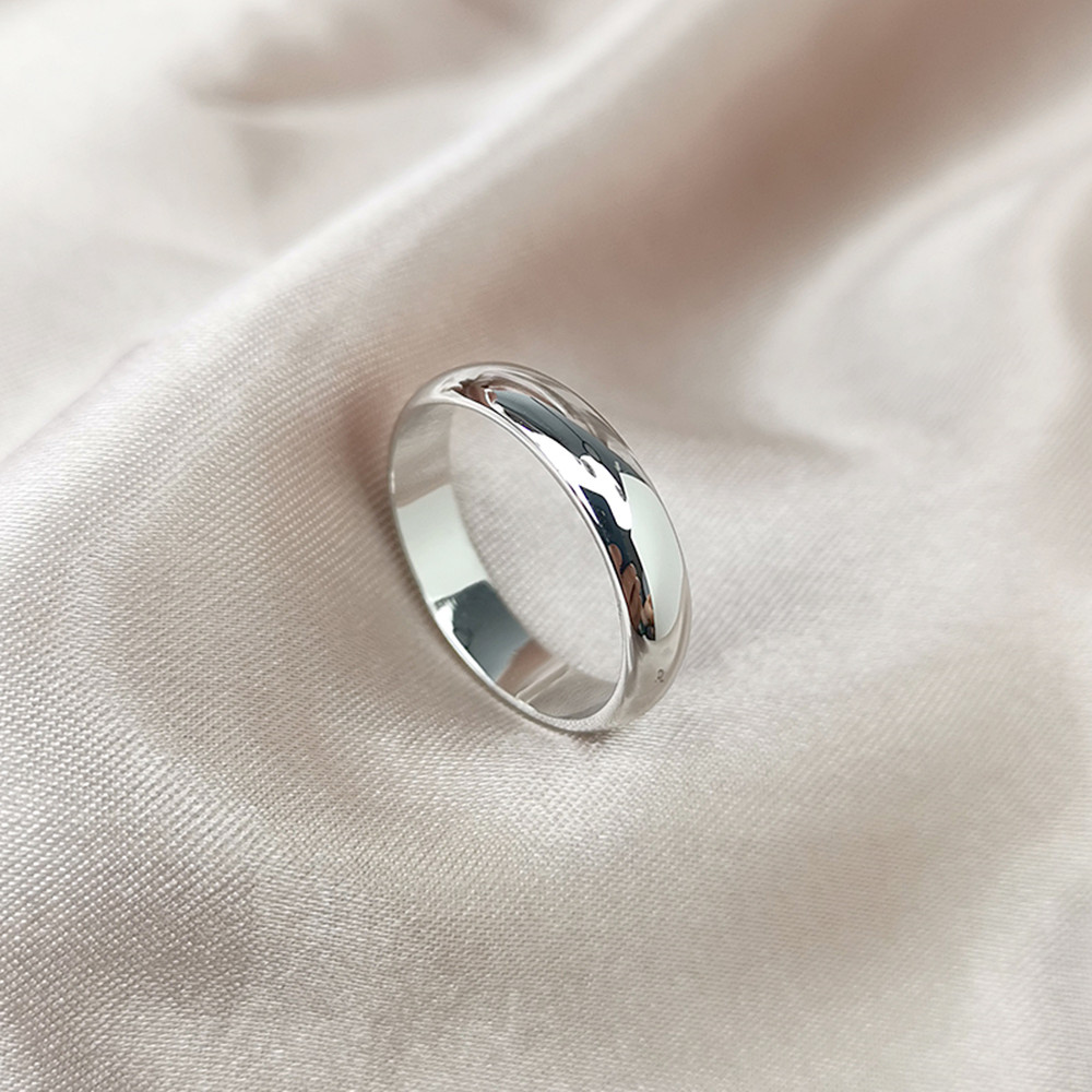 Title 3, 3mm Silver Ring Engraving Couple Glossi