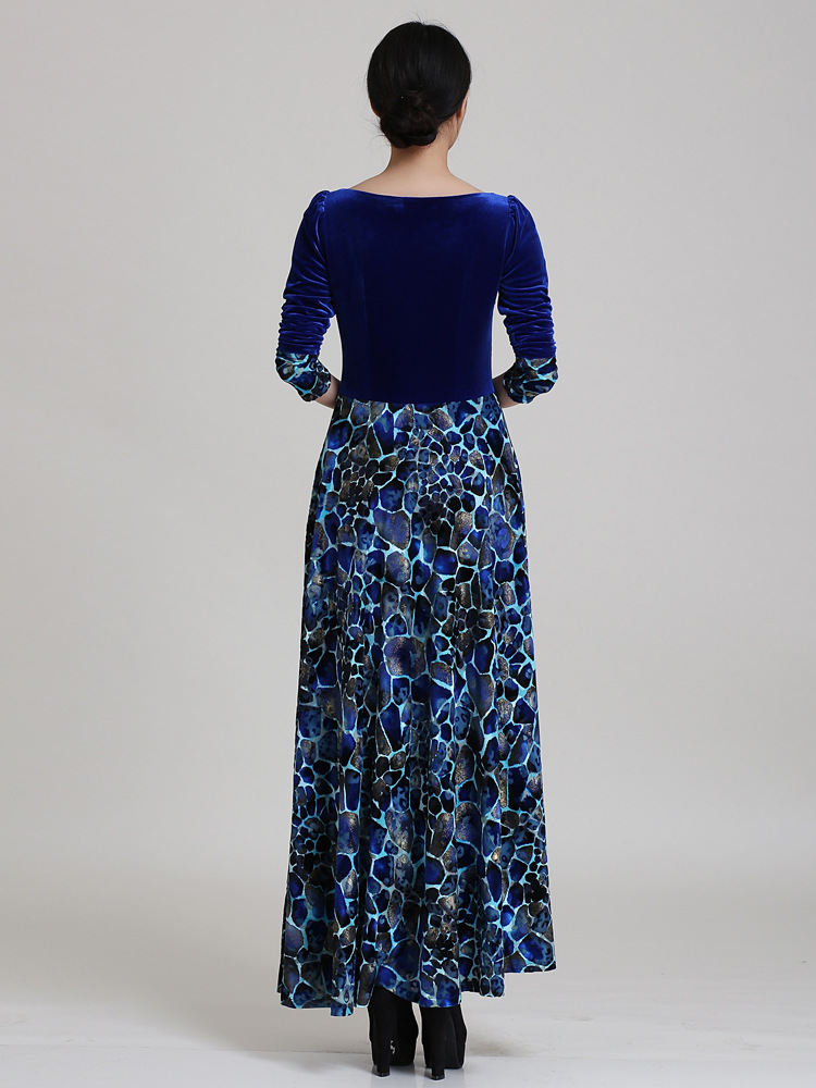 Velvet Long Sleeve Swing Dress, picture 6 of 8