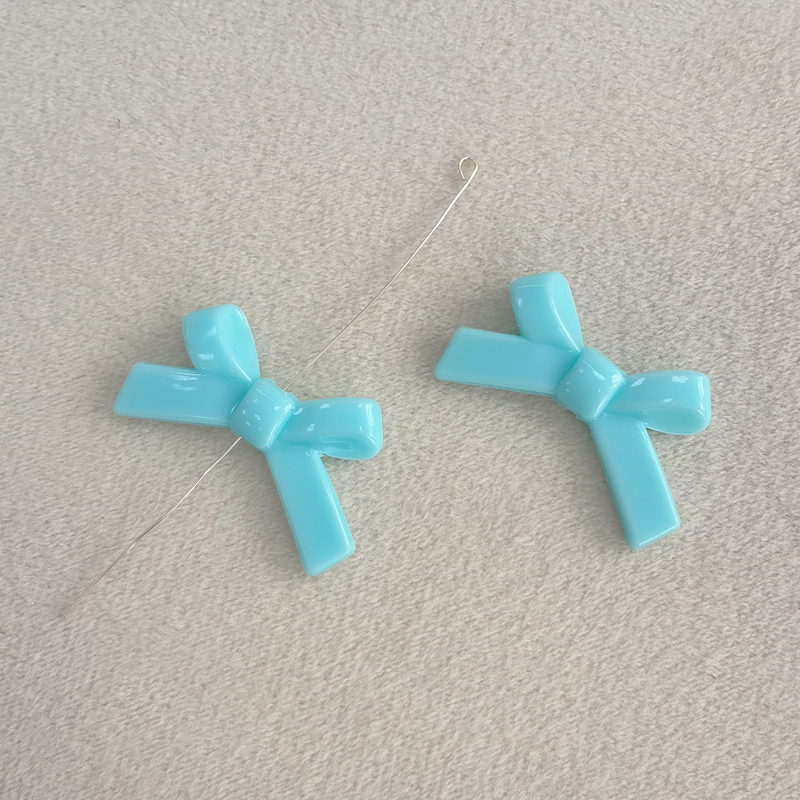 Acrylic Bowknot Shaped Spacer Beads, Straight Hole Ribbon Bow Charms For DIY Jewelry Making, Necklaces, Bracelets, Handmade Crafts