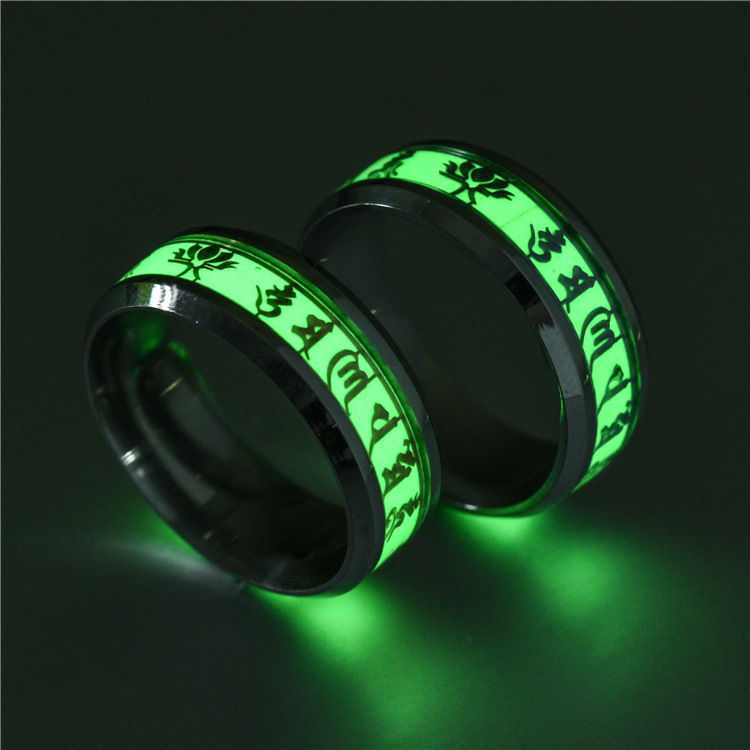 Men's And Women's Fashion Personality Luminous Fluorescent Rings