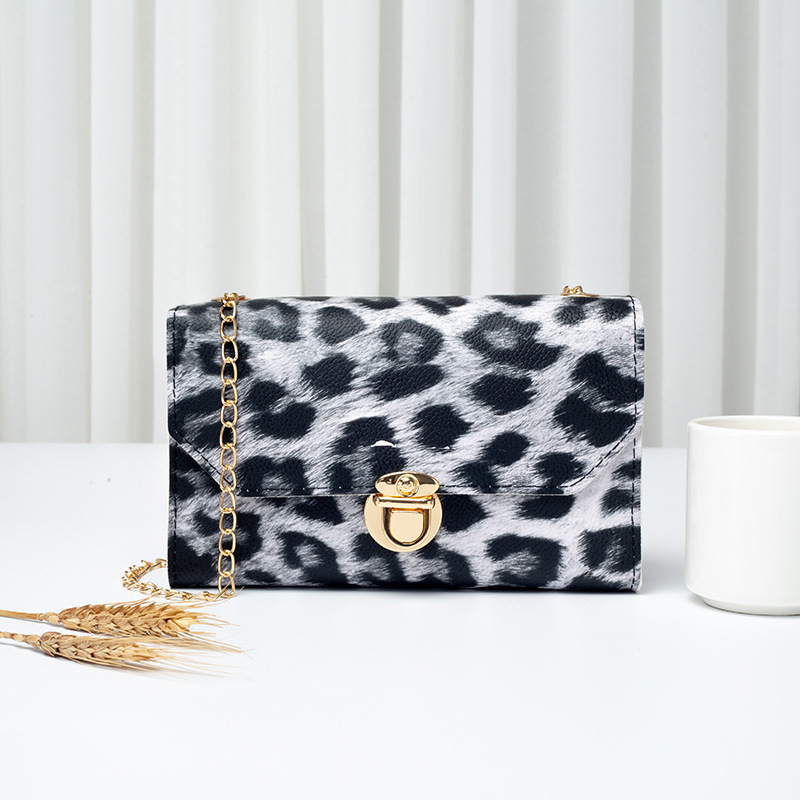 Title 6, Shoulder Bag Leopard Snake Print Small Square Bag