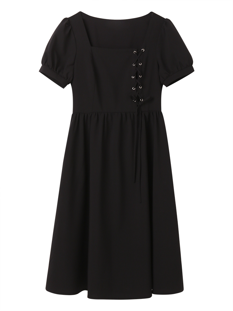 Waist-Defined Short-Sleeve Dress, picture 4 of 5