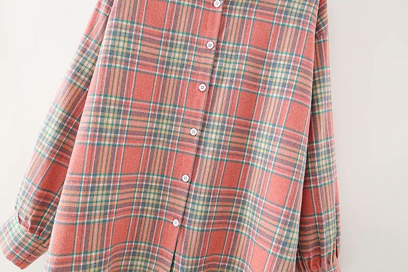 Title 5, Large Retro Long-sleeved Plaid Shirt