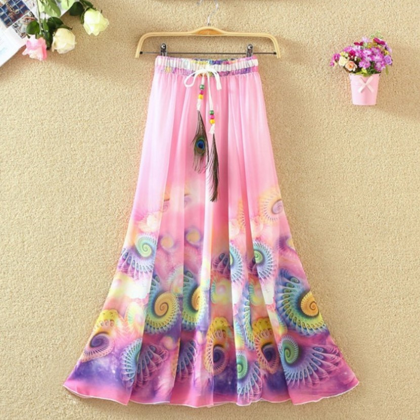 Title 6, National Printed Chiffon Skirt Lightweight and ...