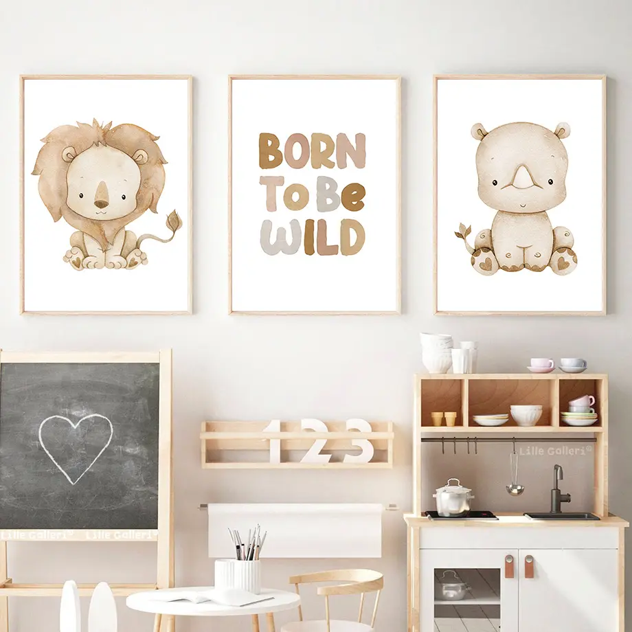 Children's Room Decorative Animal Wall Art Canvas