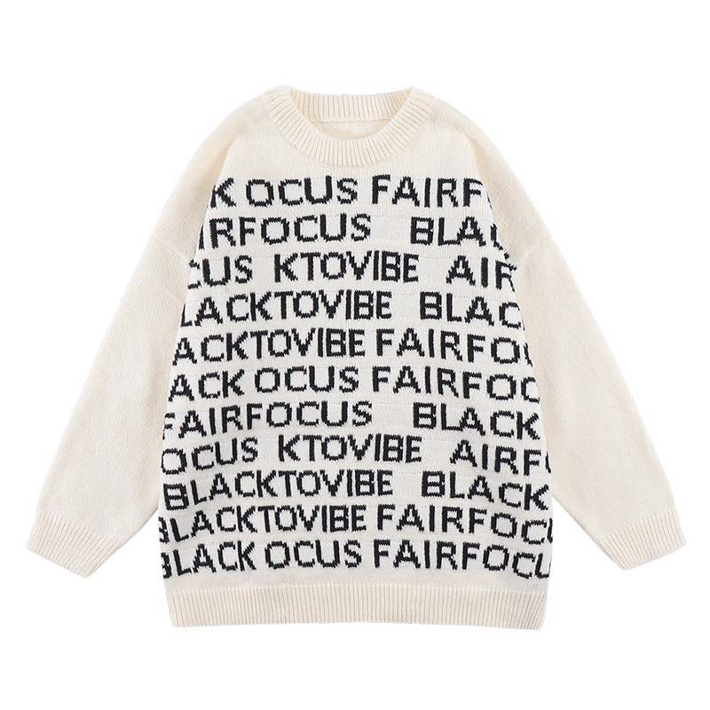 Men's Fashion Brand Loose Casual Knitwear Apricot - Shop at LoveMi