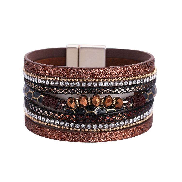 Bohemian National Style Retro Accessories Multi-layer Wide Edge Bracelet