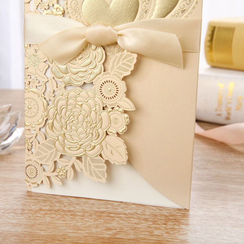 Chinese Style Vertical Ribbon Wedding Invitation Invitation — foto 7