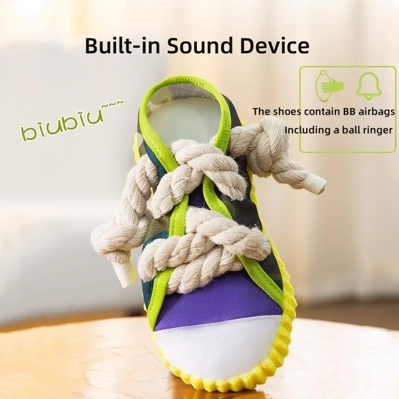Dog Toys Shoes Pet Cotton Rope Slippers